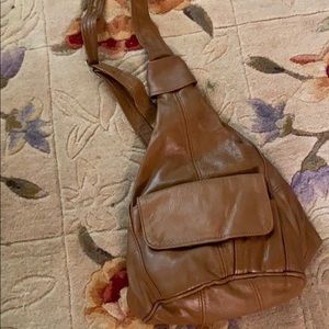 Men’s Genuine leather sling backpack